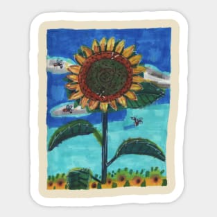 Sunflower in the Field Sticker